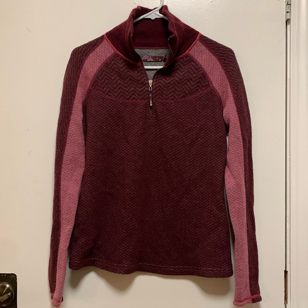 Prana wool 1/4 zip sweater